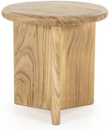 By-Boo Bijzettafel Leoti Acaciahout 45cm Naturel Rond