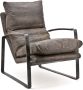 Eleonora Leren Fauteuil 'Lex' kleur donkerbruin leder - Thumbnail 3