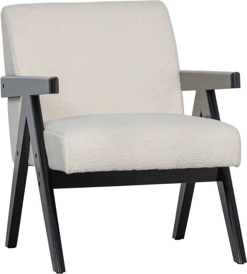Lowie fauteuil naturel zwart