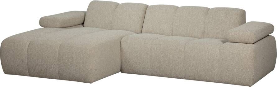 WOOOD Loungebank Mojo Links Bouclé Beige Melange