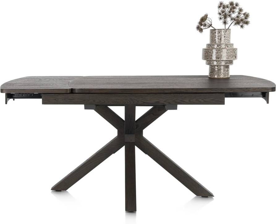 Nyon uitschuiftafel 140 (+ 50) x 100 cm basalt