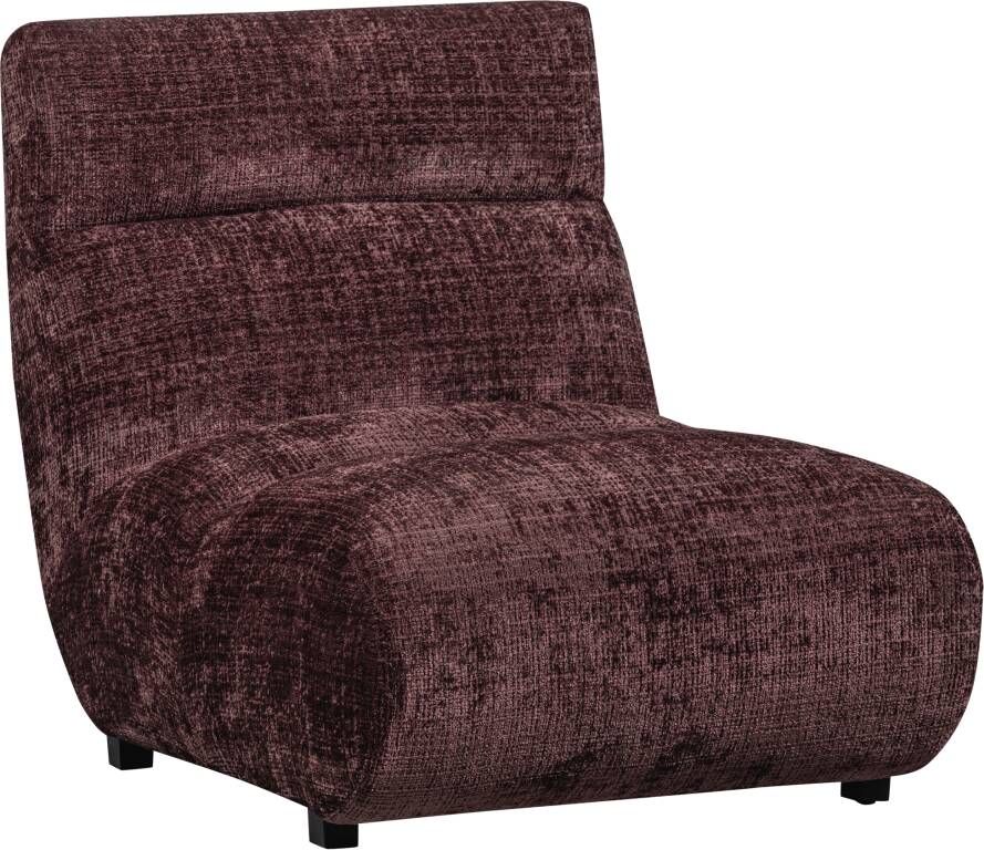 BePureHome Observe Fauteuil Chenille Aubergine 82x75x96