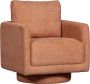 WOOOD Draaibare fauteuil OSCAR met zachte chenille bekleding breedte 78 cm - Thumbnail 2