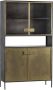 BePureHome Pack Vitrinekast Metaal Antique Brass Zwart 190x110x38 - Thumbnail 3