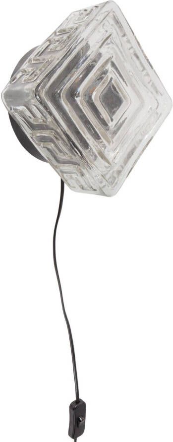 Piazza Vierkant Wandlamp Glas