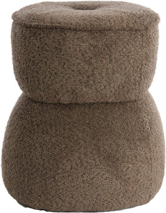 Light & Living Light&living Poef Ø40x46 cm LEYLA bruin - Foto 4