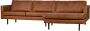 BePureHome Rodeo Chaise Longue Rechts Recycle Leer Cognac 85x300x86 - Thumbnail 2