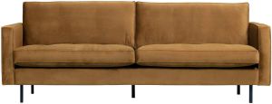 BePureHome Bank 'Rodeo' 2 5-zits Velvet kleur Honing Geel