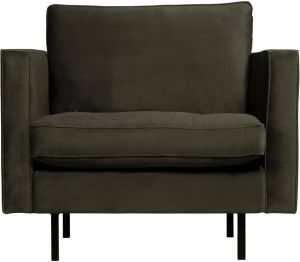 BePureHome Fauteuil 'Rodeo' Velvet kleur Dark Green