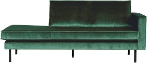 BePureHome Daybed 'Rodeo' Rechts Velvet kleur Forest Green