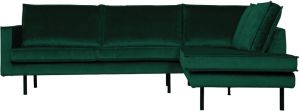 BePureHome Hoekbank 'Rodeo' Rechts Velvet kleur Green Forest