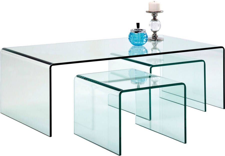 Kare Design Clear Club Salontafel Set Van 3 Helder Glas