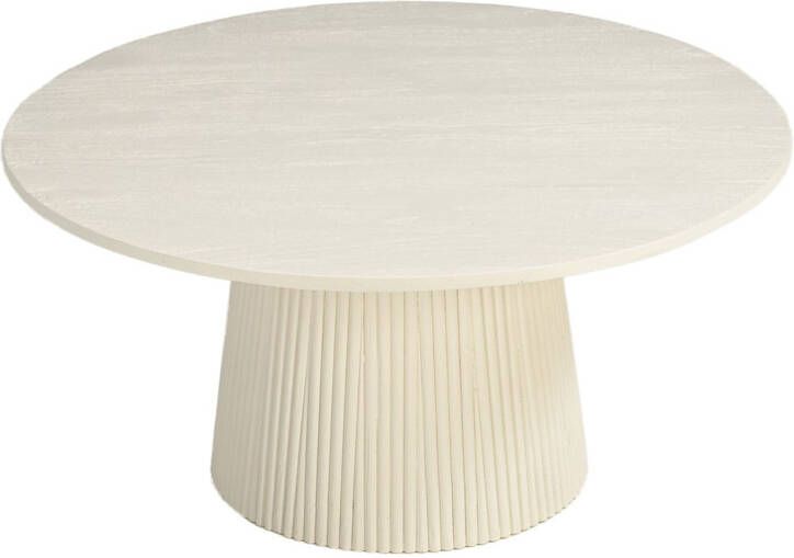 Livingfurn Ronde Salontafel Patrice Mangohout 80cm Ivoor