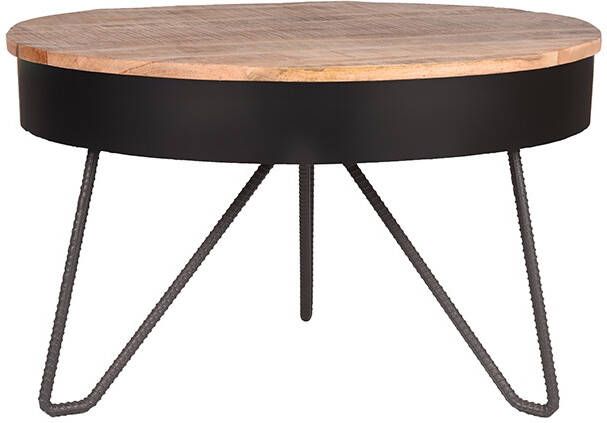 LABEL51 | Salontafel Saran Zwart Metaal Rond 80 cm | Woonkamertafels | Salontafel - Foto 9