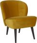 WOOOD Fauteuil 'Sara' Velvet kleur Okergeel - Thumbnail 4