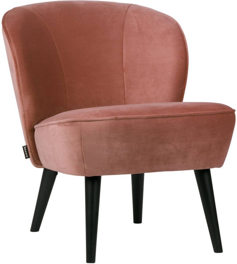 Sara Fauteuil Fluweel Oud Roze