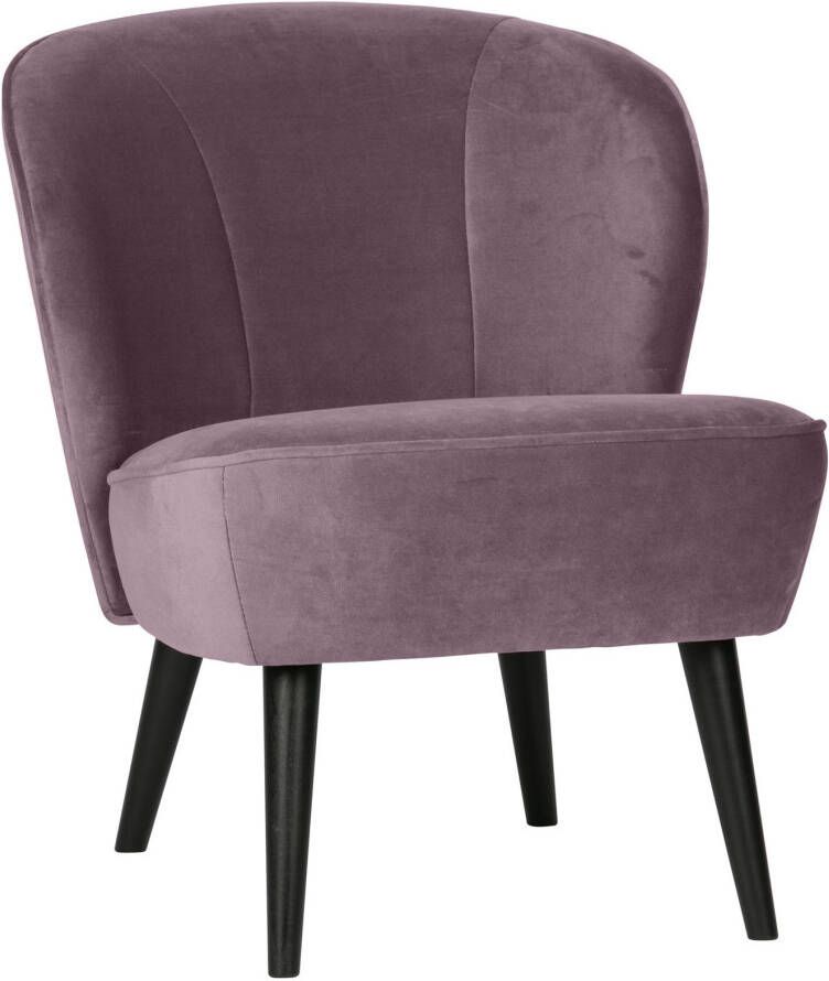 Sara Fauteuil Fluweel Warm Lila