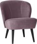 WOOOD Sara Fauteuil Fluweel Warm Lila 59x71x70 - Thumbnail 3