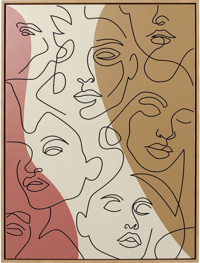 Kare Design Kare Schilderij Faccia Arte Tri Colore 90x120cm