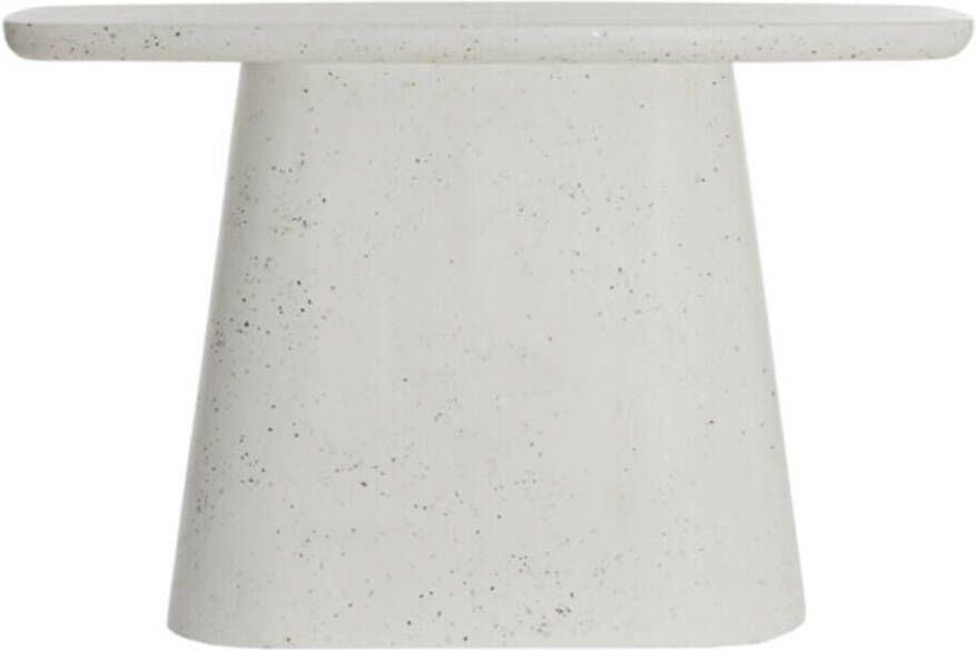 Light & Living Deens Ovale Sidetable Hamura Terrazzo 120cm Wit