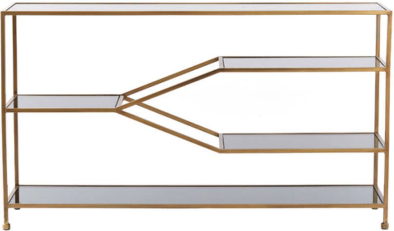 Light & Living Light&living Side table 140x35x80 cm AINO glas smoke+antiek brons