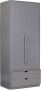 BASICLABEL Skik Garderobe Lines Twins Grenen Leem 231x95x62 - Thumbnail 3