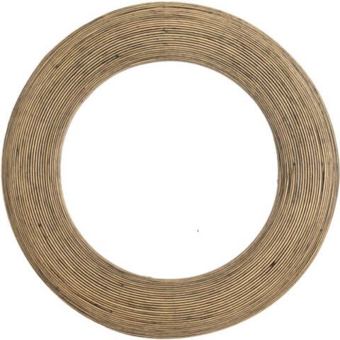 Light & Living Ronde Spiegel Piedre Rotan 70cm Bruin