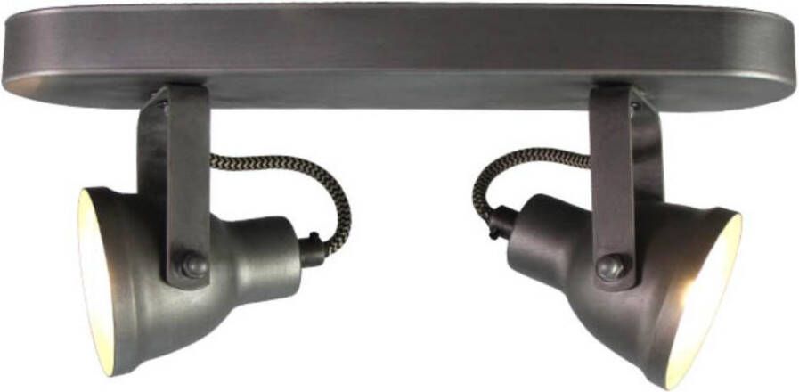 Intens Wonen Label51 led spot max 2-lichts burned steel grijs