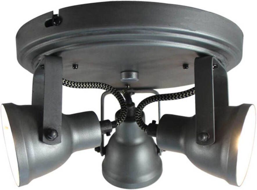 Intens Wonen Label51 led spot max 3-lichts burned steel grijs