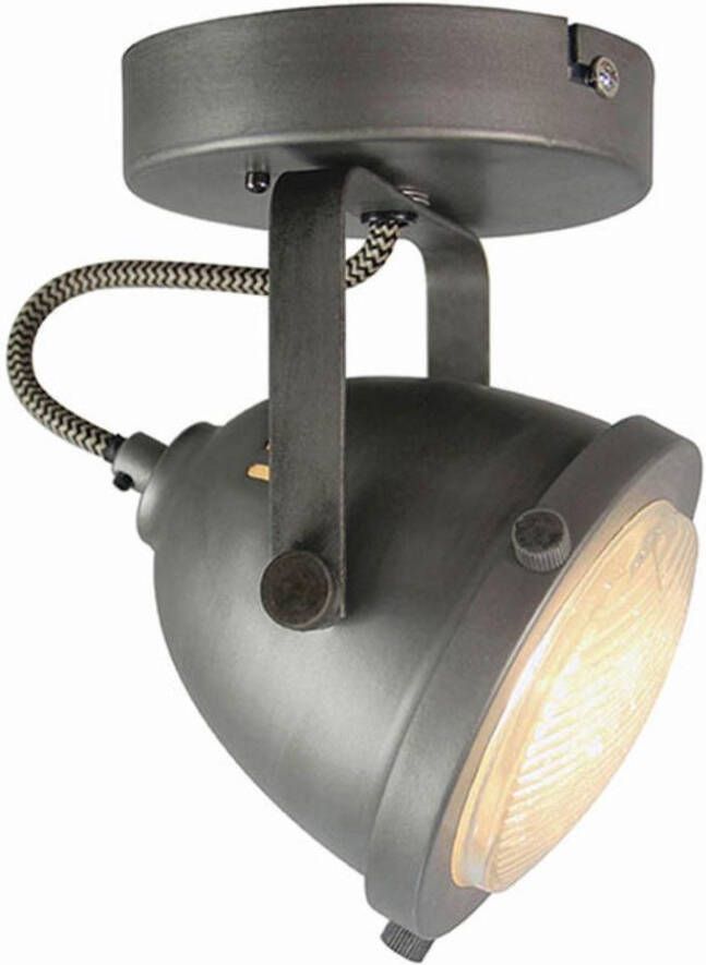 Label51 LED Spot Moto 1-Lichts 12x12x16 3 cm Burned Steel