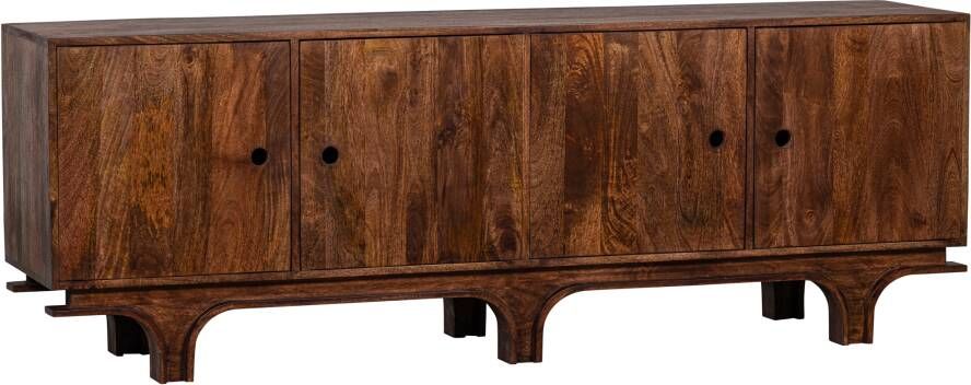 Staes dressoir 4-deurs mango hout walnoot