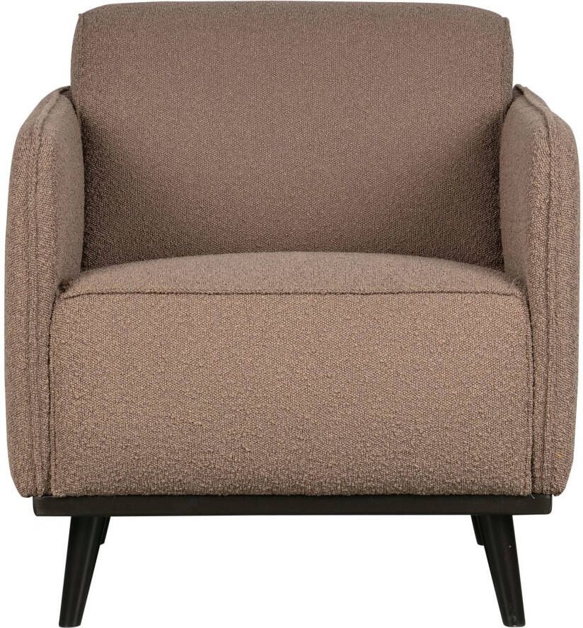 BePureHome Fauteuil 'Statement' Met arm Bouclé kleur Nougat