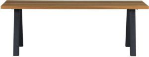 WOOOD Tablo Outdoor Eettafel Met A-Poot Hout Metaal Naturel 75x210x81