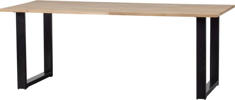 WOOOD Eettafel Tablo met U-poot 200 x 90cm Onbehandeld