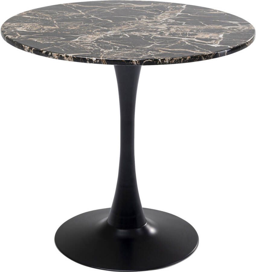 Kare Design Kare Eettafel Schickeria Marble Black Ø80cm