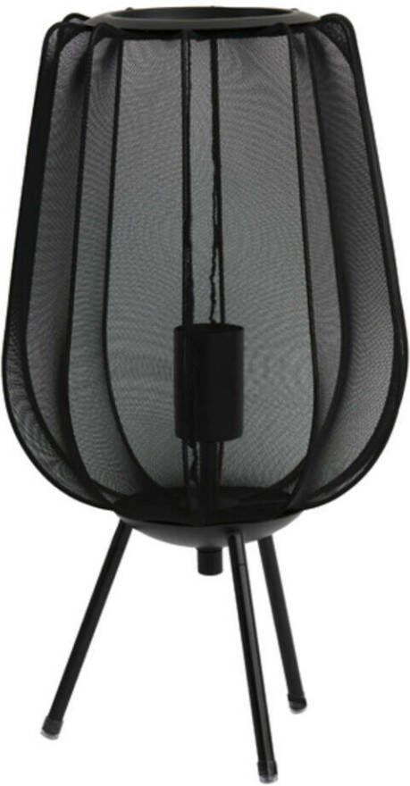 Light & Living Plumeria Tafellamp H 45 x Ø 25 cm Zwart