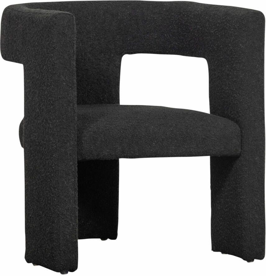 Tiwa Fauteuil Bouclé Donkergrijs