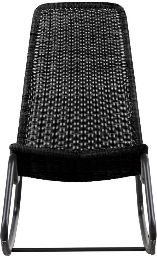 WOOOD Schommelstoel Buiten Tom Rattan Zwart 97x51x95 - Foto 6