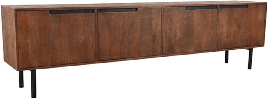LABEL51 | Tv-meubel Rio Espresso Mangohout 220 cm | Woonkamer meubels | Tv-dressoirTv-meubel