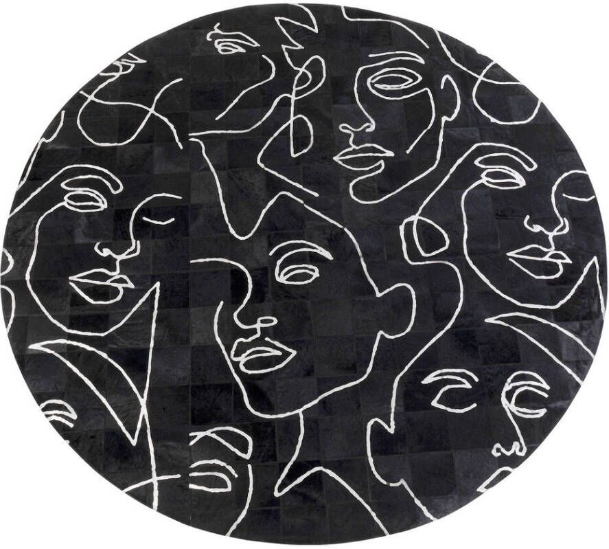 Kare Design Kare Vloerkleed Art Faces Ø250cm
