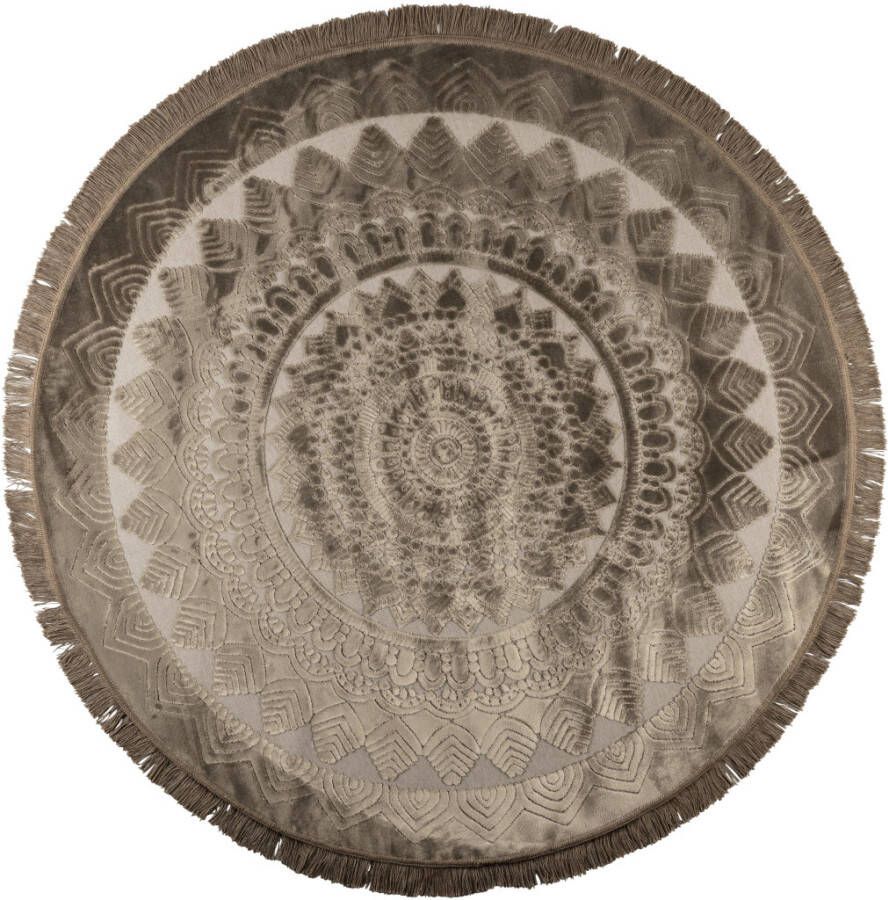 Dutchbone Nelson Vloerkleed Ø 175 cm Bruin