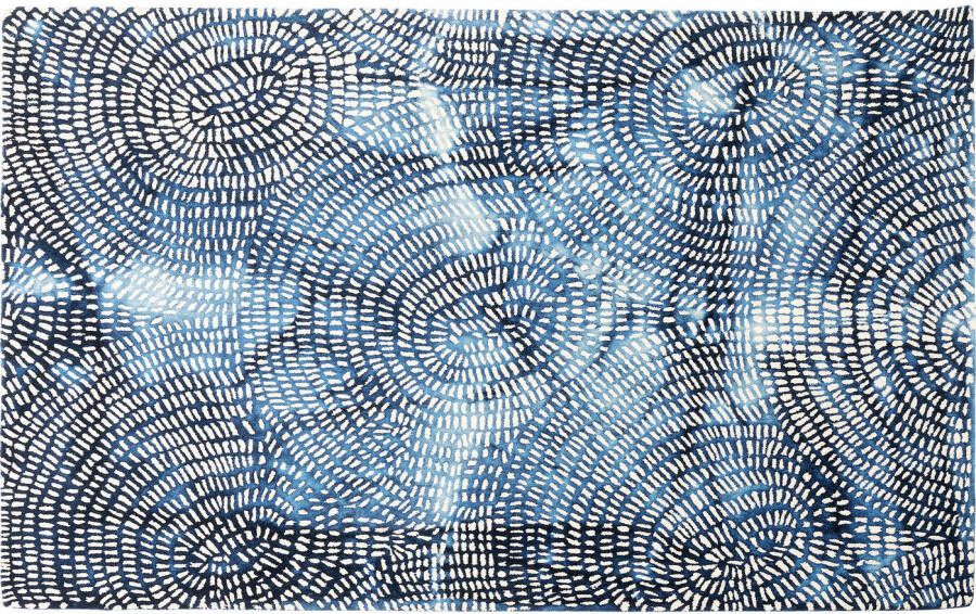 Kare Design Kare Vloerkleed Stamp Blue 170x240cm