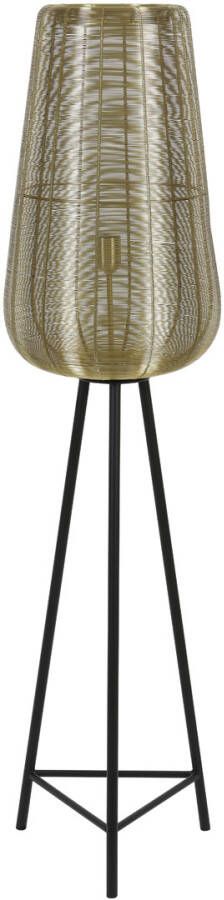 Light & Living Adeta Ø37x147 cm vloerlamp (Kleur: matzwart goud)