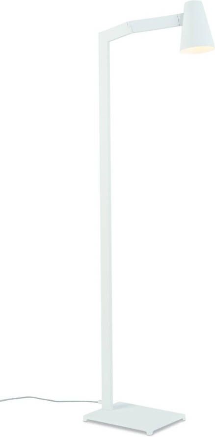 Vloerlamp ijzer Biarritz h.143xb.43cm kapØ12xh.16cm wit