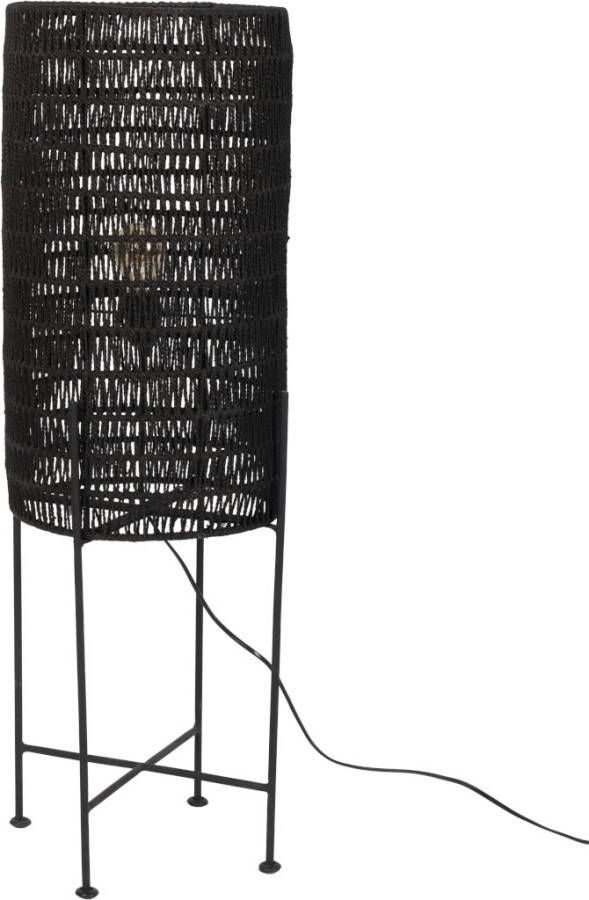 Dutchbone Vloerlamp 'Kari' Jute kleur Zwart