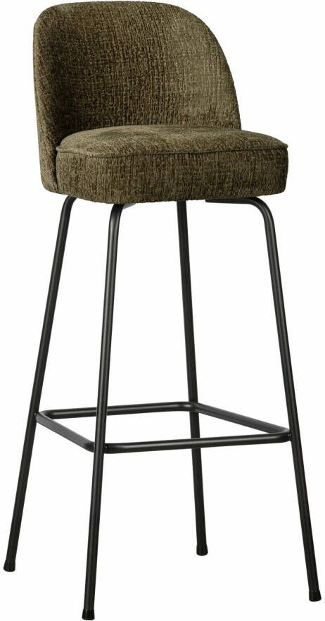 BePureHome | Vogue Barstoel 80cm Structure Velvet Bonsai | Zitmeubels eetkamer | Barstoel - Foto 2