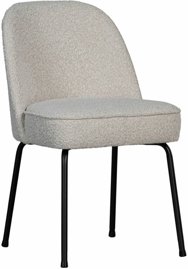 BePureHome | Vogue Eetkamerstoel Bouclé Naturel | Zitmeubels eetkamer | Eetkamerstoel