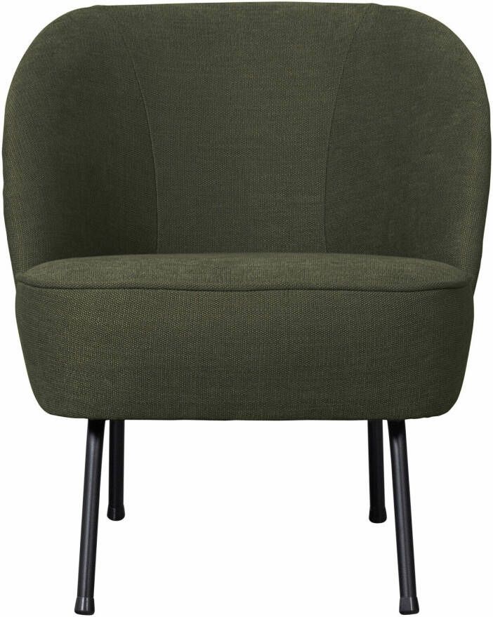 BePureHome | Vogue Fauteuil Geweven Stof Warm Groen | Zitmeubels woonkamer | Fauteuil
