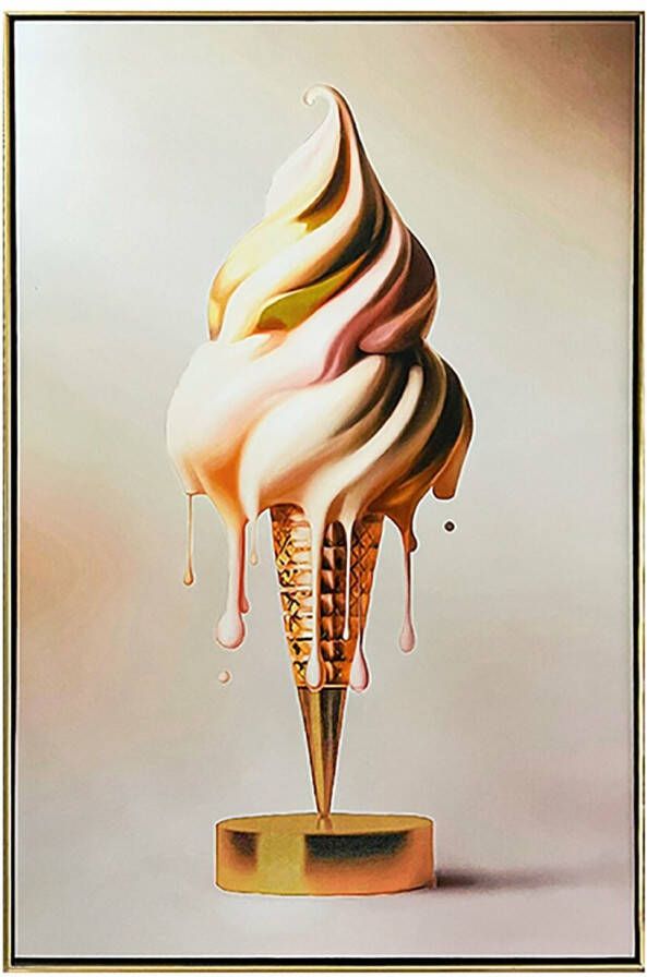 Richmond Interiors Richmond Wall Art Icecream 120 x 60cm Goud