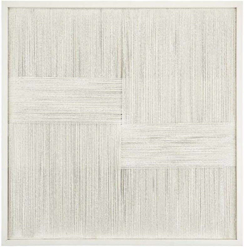 By-Boo Geweven Wandpaneel Lino 80 x 80cm Off White